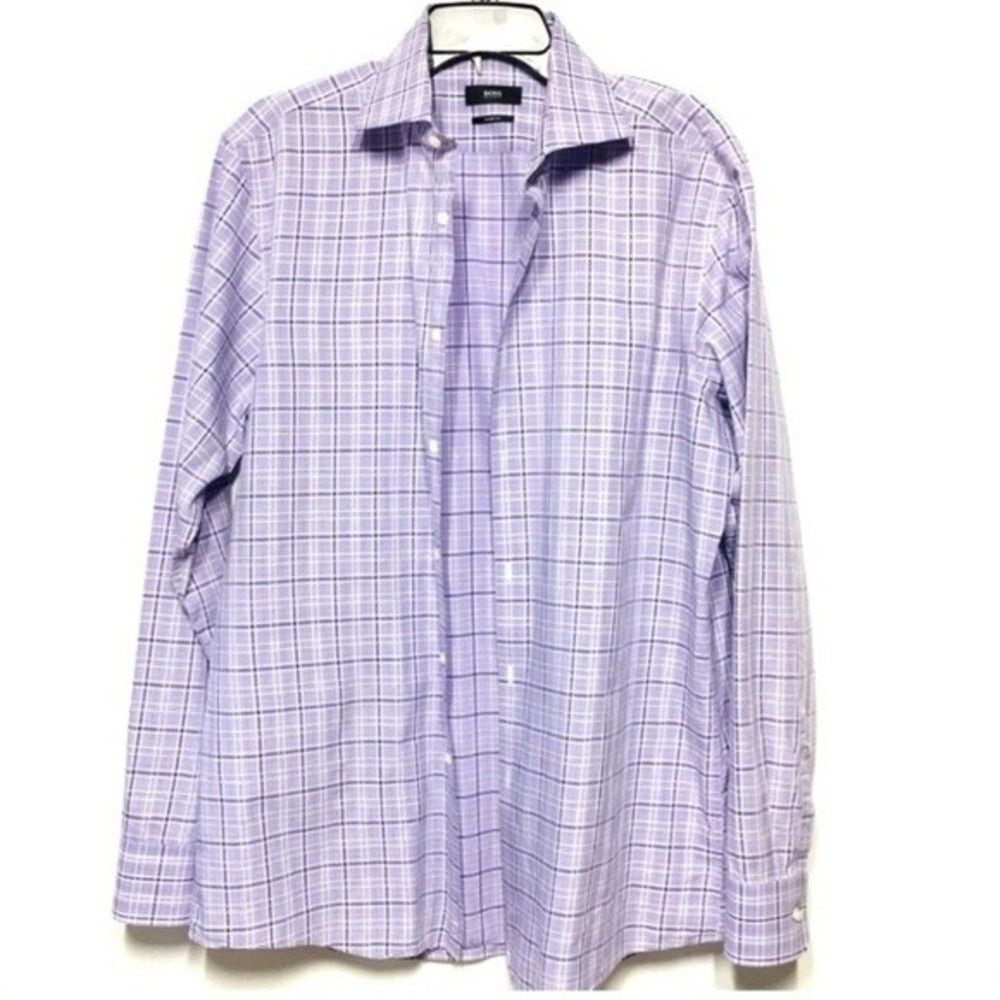 Boss Hugo Boss Miles Us Sharp Fit Check Shirt 16.5
